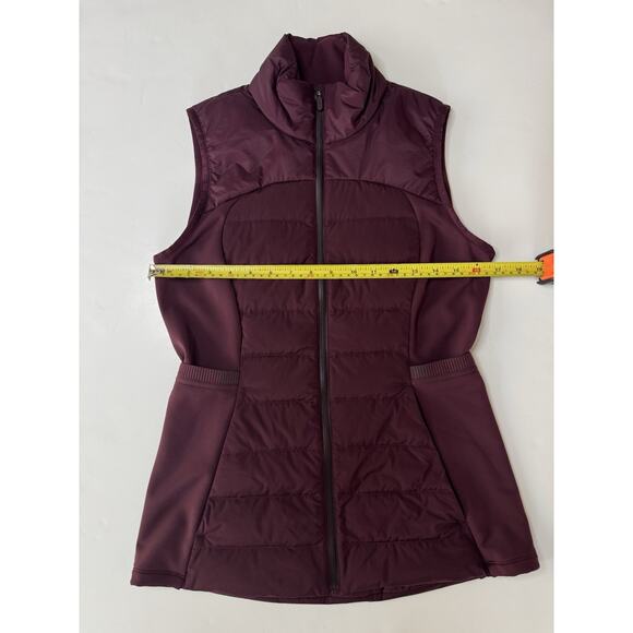 Lululemon Down For It All Vest Goose Down Burgundy Red Cassis sz 6 PRISTINE - Picture 6 of 10